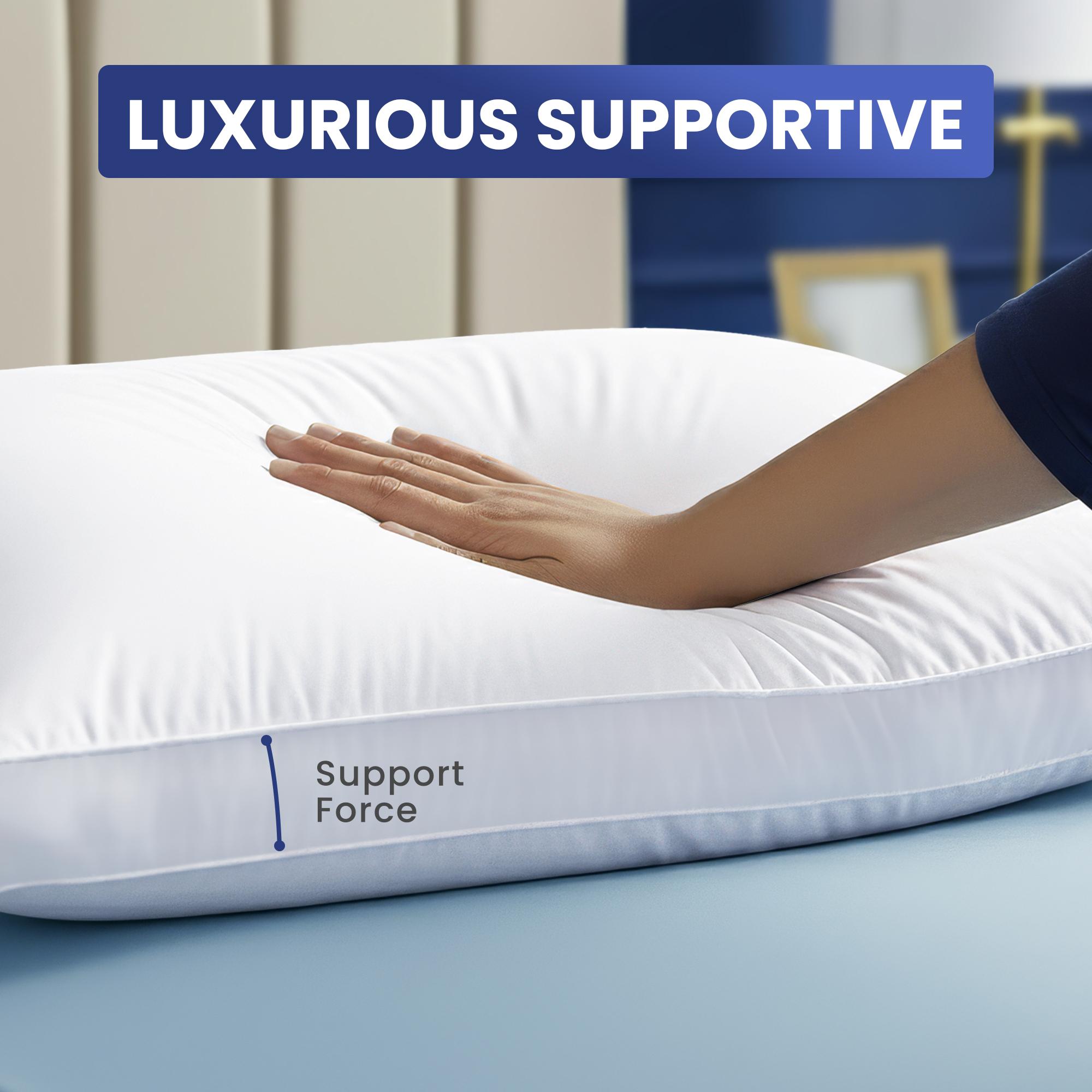 Utopia Bedding Gusseted Bed Pillows (4 Pack) - Hotel-Quality Cooling Home Decor Pillows for Side, Back Sleepers - King/Queen Size, White