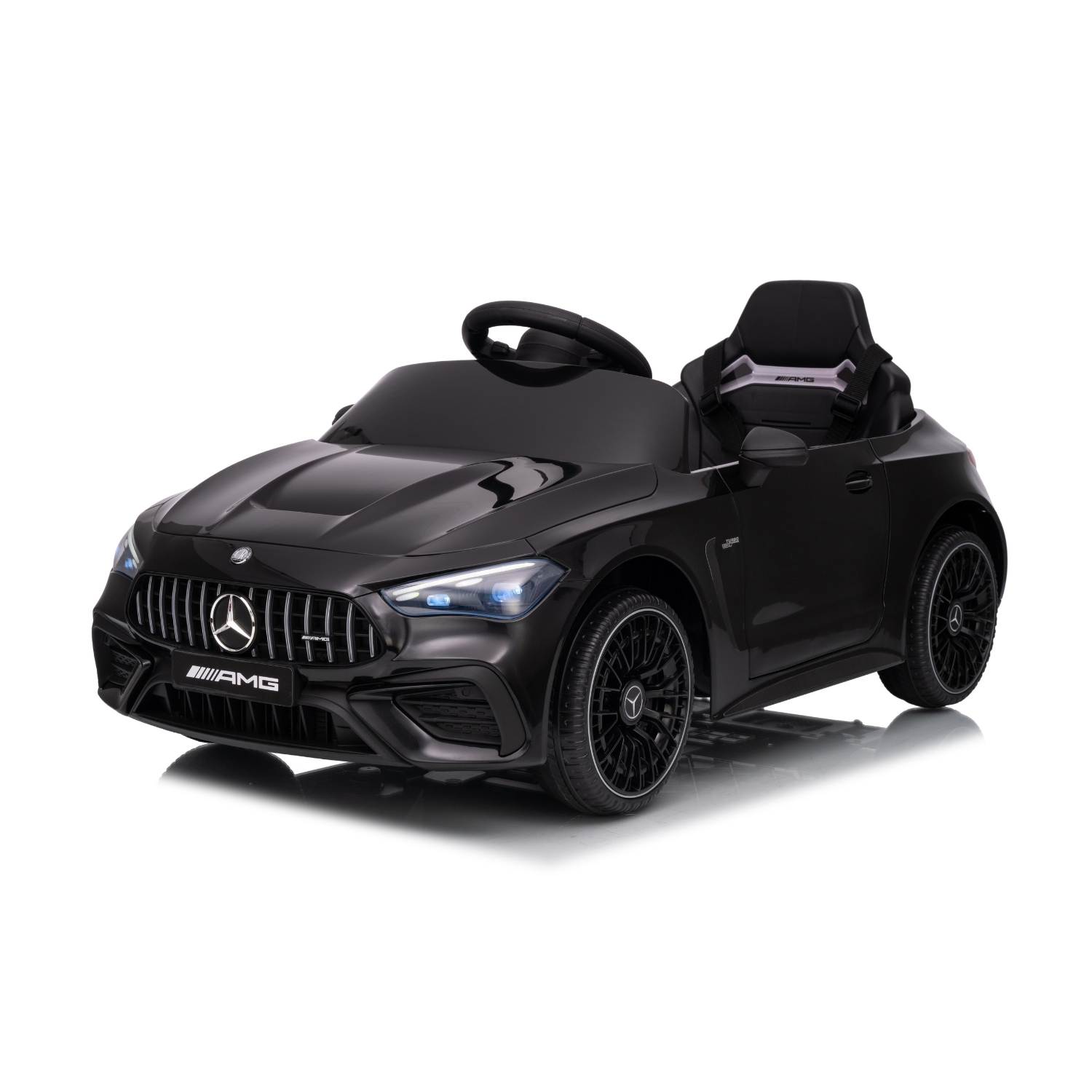 12V Kids Electric Ride-On Car, Realistic Toy Vehicle with LED Lights, Sounds, MP3 & USB Music, Parent Remote Control, Safety Belt, Forward & Reverse Driving