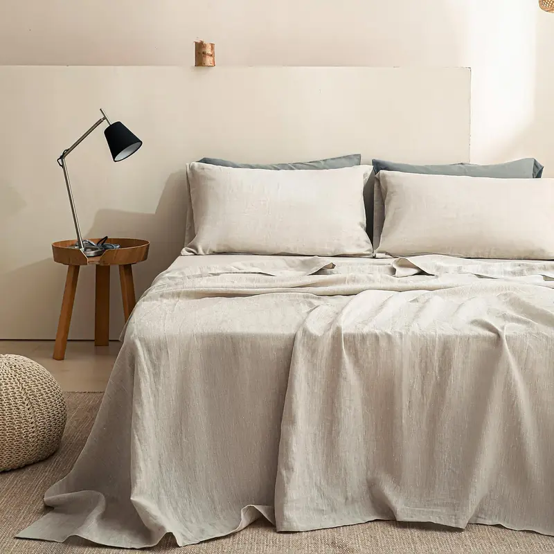 Simple&Opulence 100% Linen Sheets Set - Natural & Breathable