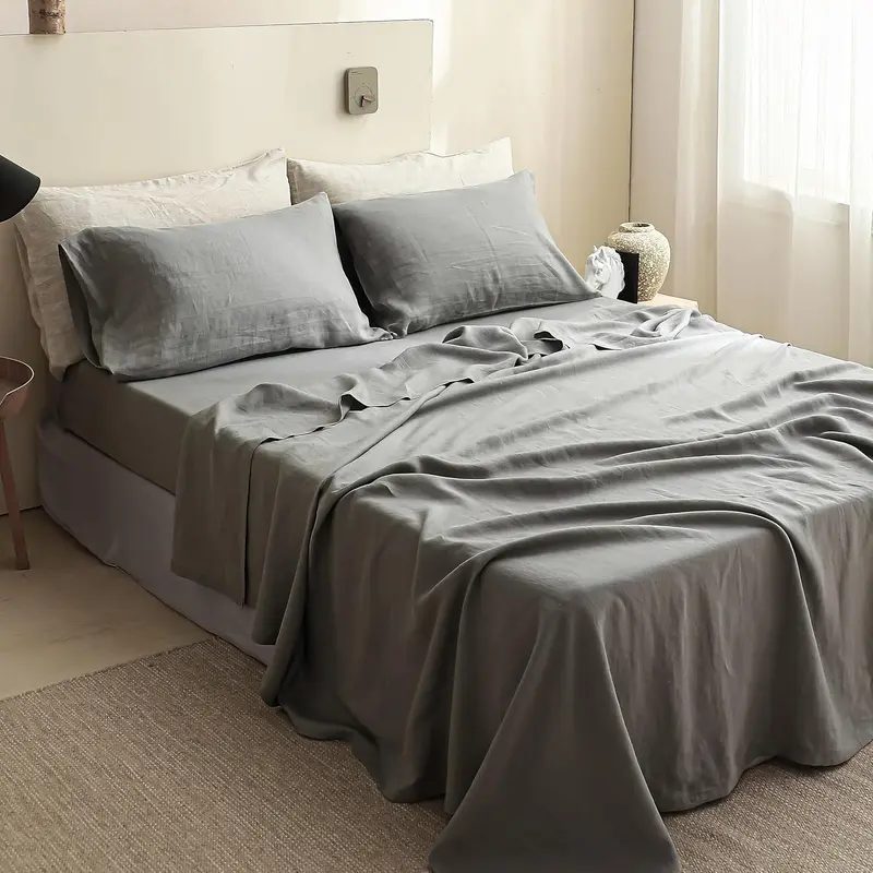 Simple&Opulence 100% Linen Sheets Set - Natural & Breathable