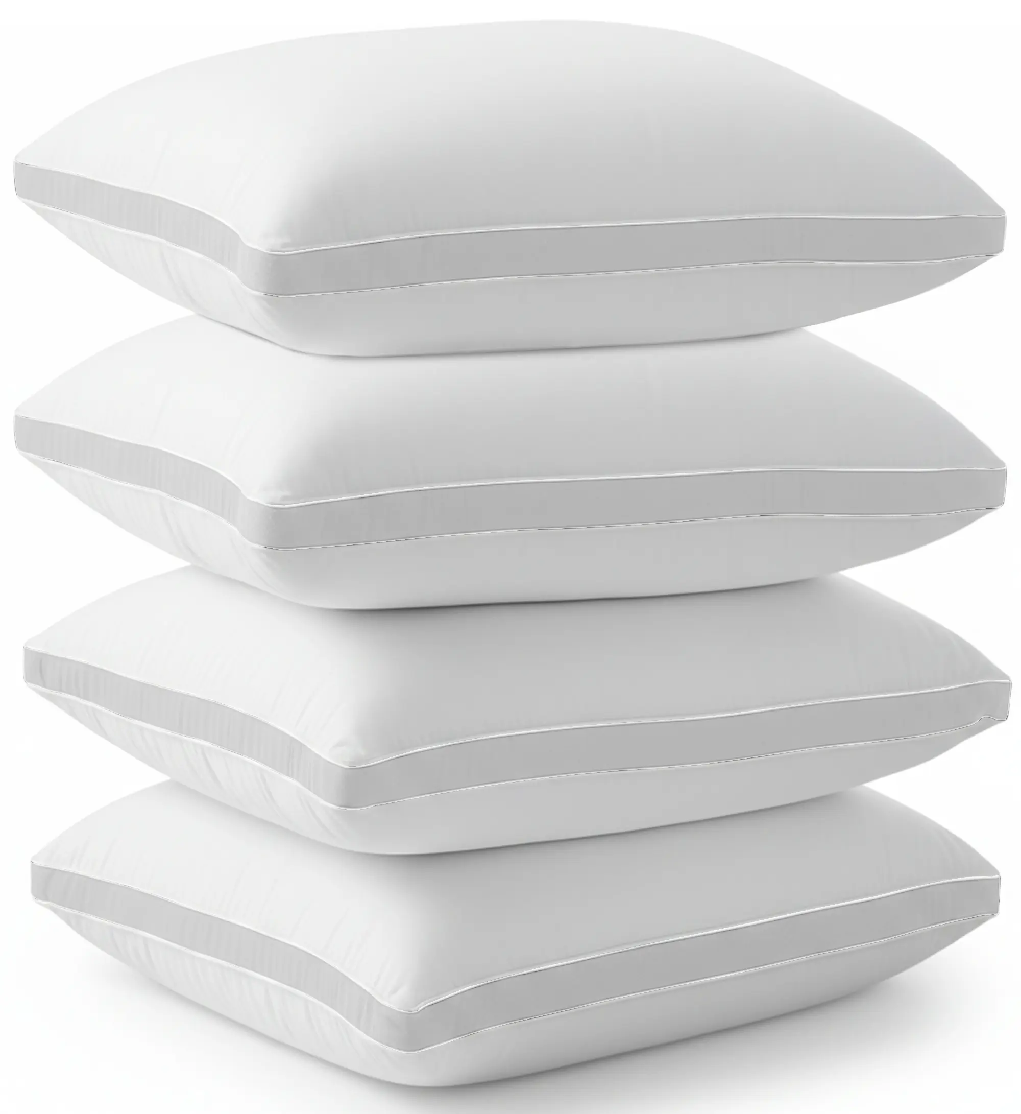 Gusseted Pillow Set, King & Queen Size Hotel Style Bed Pillows