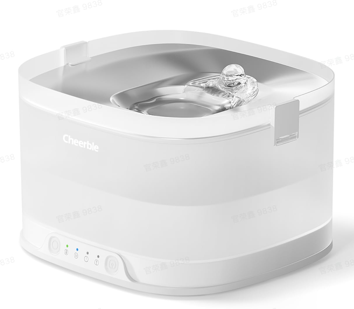 Wireless Dog Water Fountain, Pumpless Pet Water Dispenser with 4L Capacity and Smart Filtration