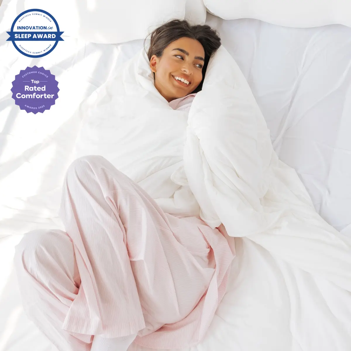 Cooling Comforter for Hot Sleepers, Lightweight Breathable Blanket for Instant Cool Relief