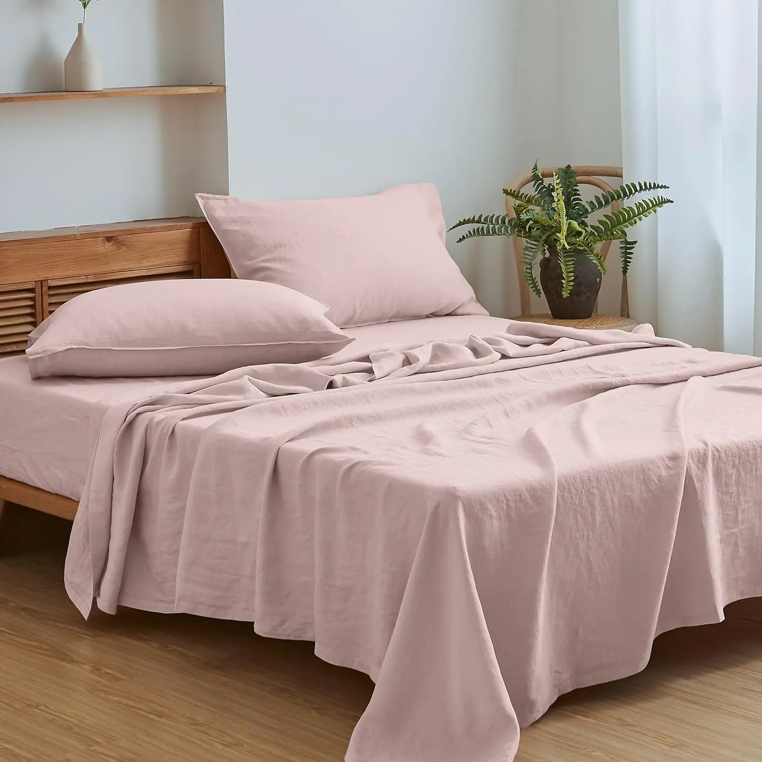 Simple&Opulence 100% Linen Sheets Set - Natural & Breathable