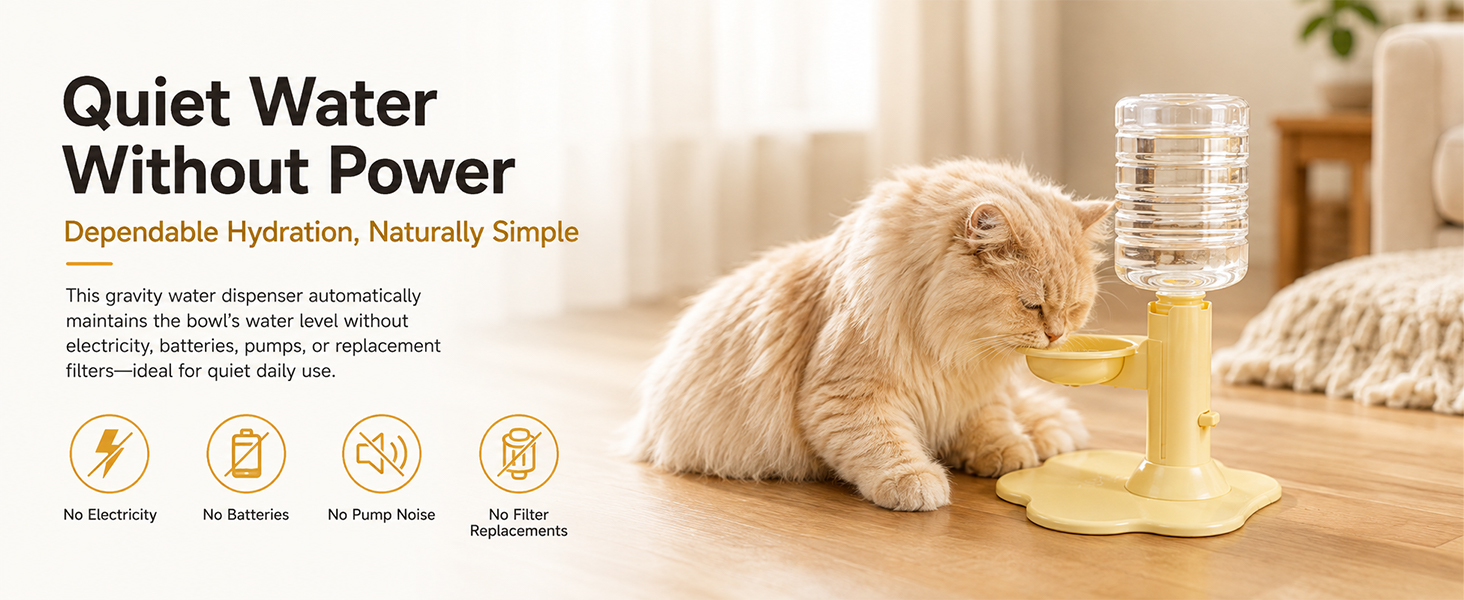 Gravity Cat Water Dispenser Stand