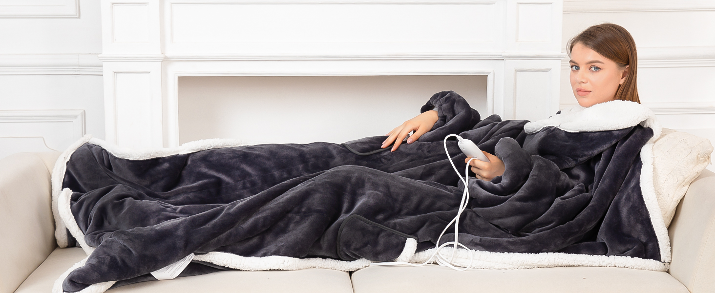 heated wearable blanket hoodie