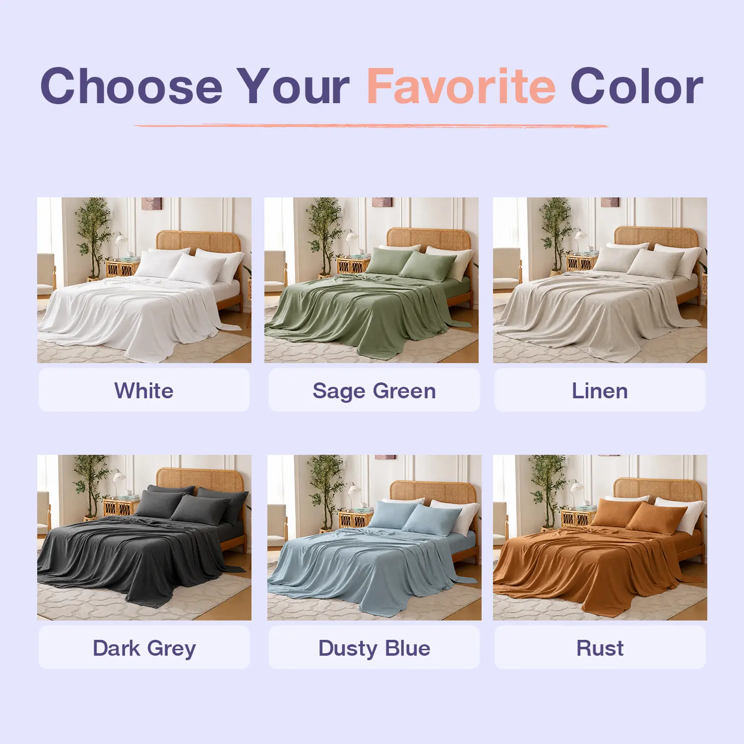 Simple&Opulence 100% Linen Sheets Set - Natural & Breathable