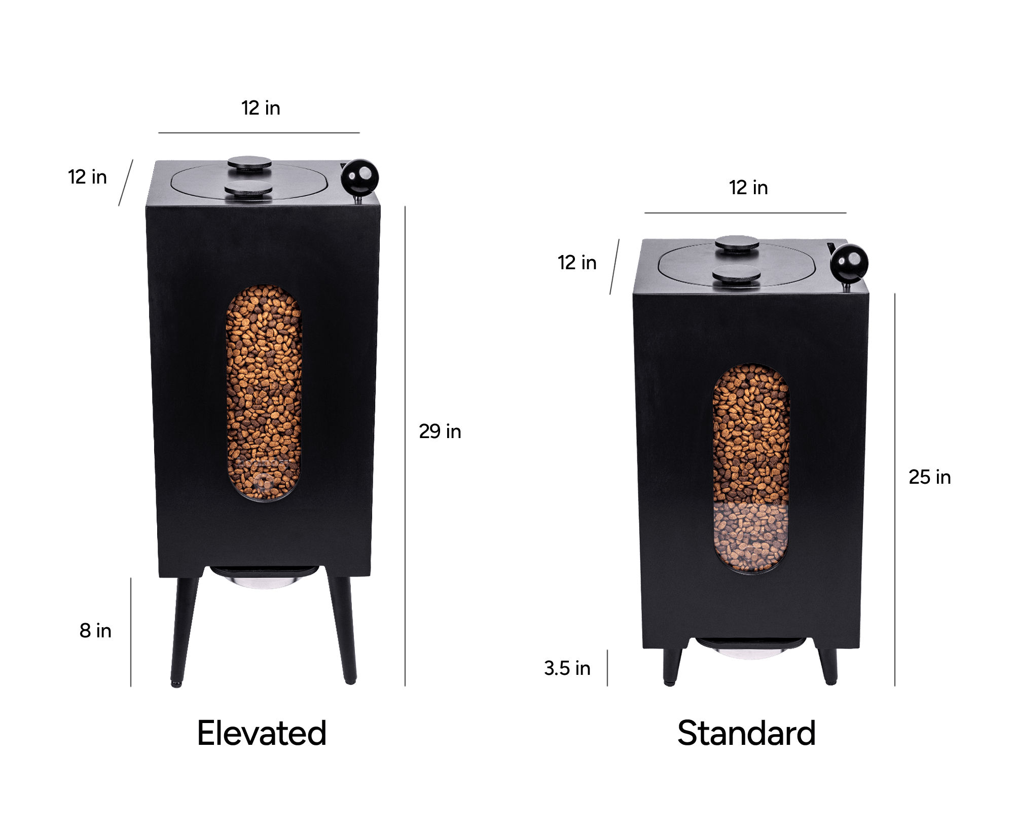 Aesthetic Dog Food Dispenser, Modern Automatic Kibble Feeder with Hidden Storage, Stylish Pet Station for Clean Home Spaces