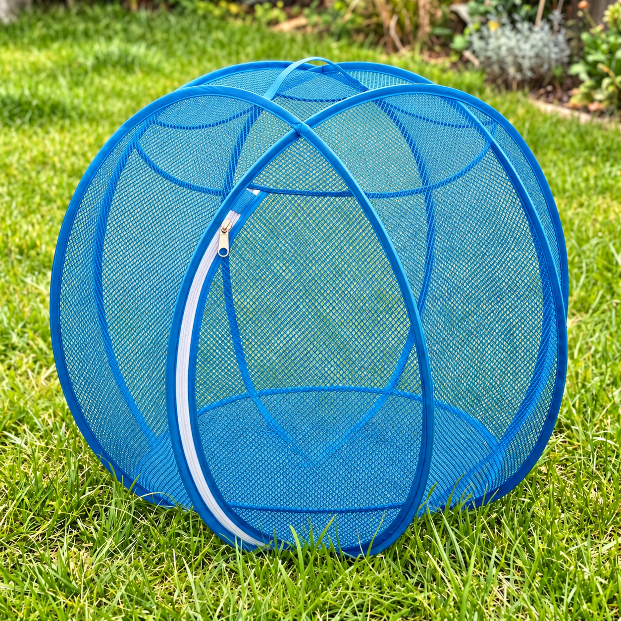 Portable Pet Playpen, Pop-Up Outdoor Cat Enclosure with Breathable Mesh, Secure Zipper & Foldable Design for Cats and Small Pets