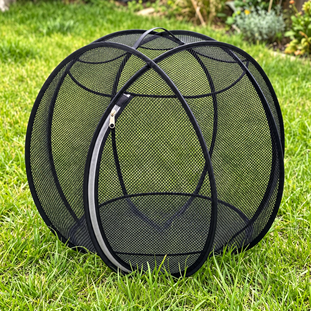 Portable Pet Playpen, Pop-Up Outdoor Cat Enclosure with Breathable Mesh, Secure Zipper & Foldable Design for Cats and Small Pets