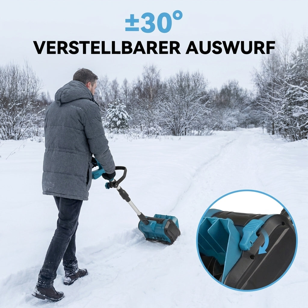 Cordless Electric Snow Shovel, Portable Snow Removal Tool with Ergonomic Handle for Winter Driveway and Walkway Cleaning