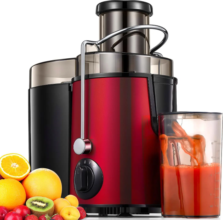 High Speed Centrifugal Juicer Machine – 3-Speed Juice Extractor with 3" Wide Feed Chute for Whole Fruits & Vegetables