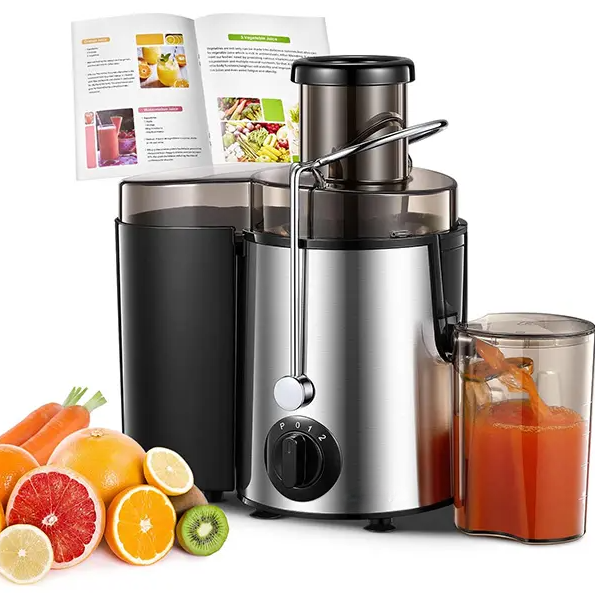 High Speed Centrifugal Juicer Machine – 3-Speed Juice Extractor with 3" Wide Feed Chute for Whole Fruits & Vegetables