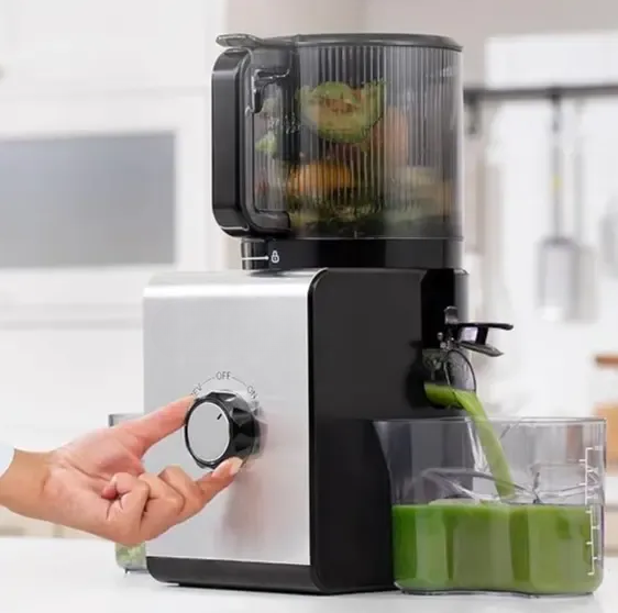 Cold Press Juicer, 100oz Large Capacity Juicer Machine with Touchscreen, 6.5" Wide Chute for Whole Fruits, Quiet Masticating Design