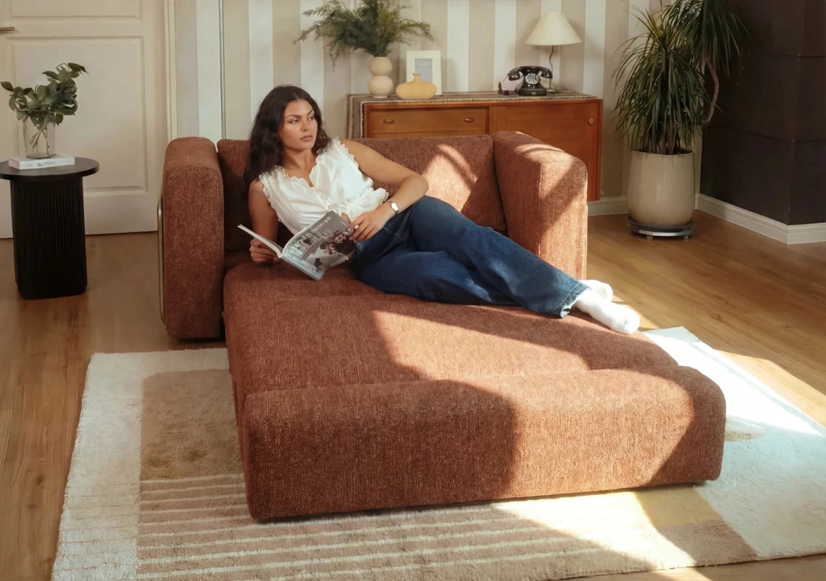 Sleeper Sofa Bed, Convertible Sofa Couch with Soft Supportive Cushion, Water-Resistant & Stain-Resistant Cover for Living Room and Guest Room