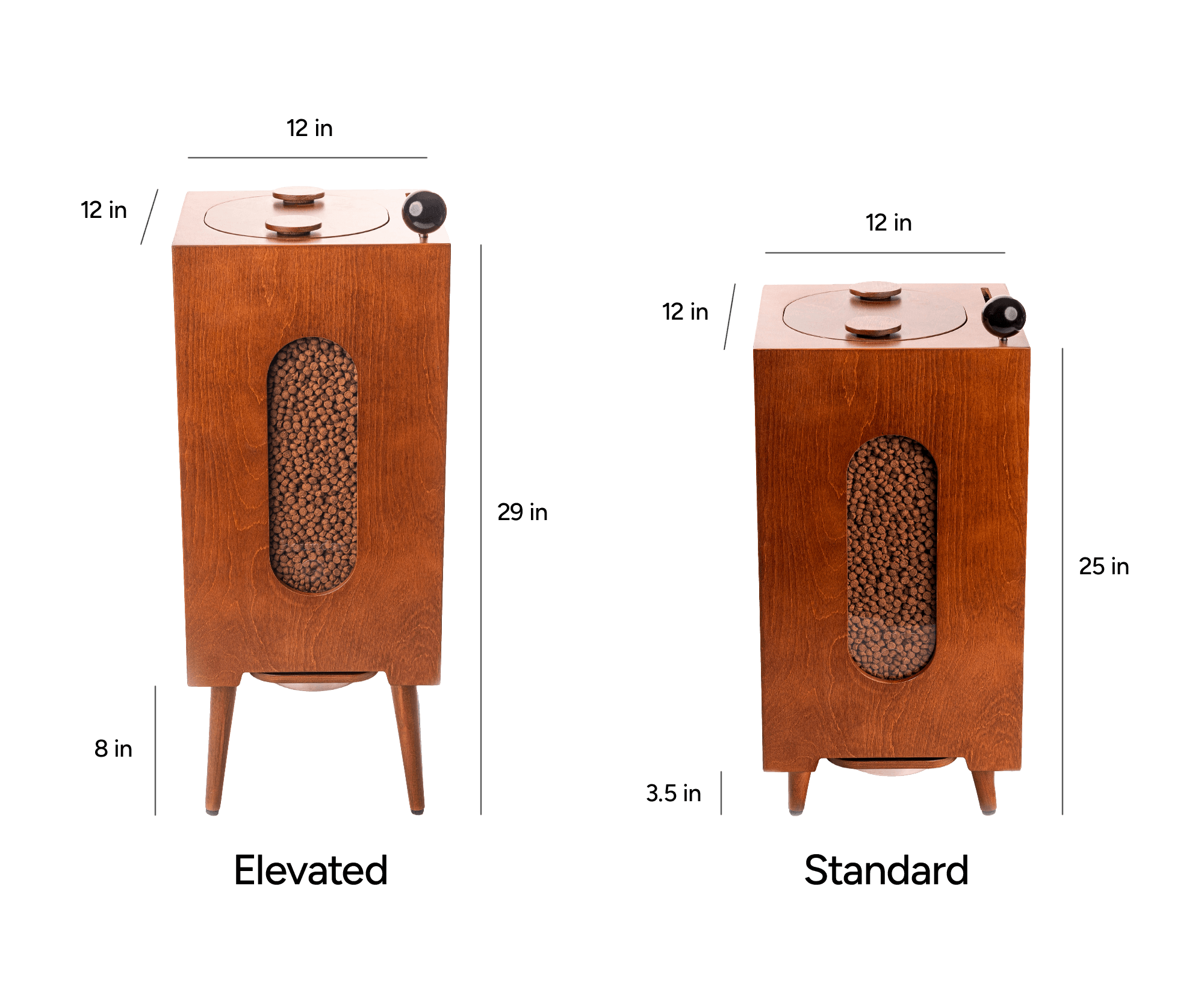Aesthetic Dog Food Dispenser, Modern Automatic Kibble Feeder with Hidden Storage, Stylish Pet Station for Clean Home Spaces