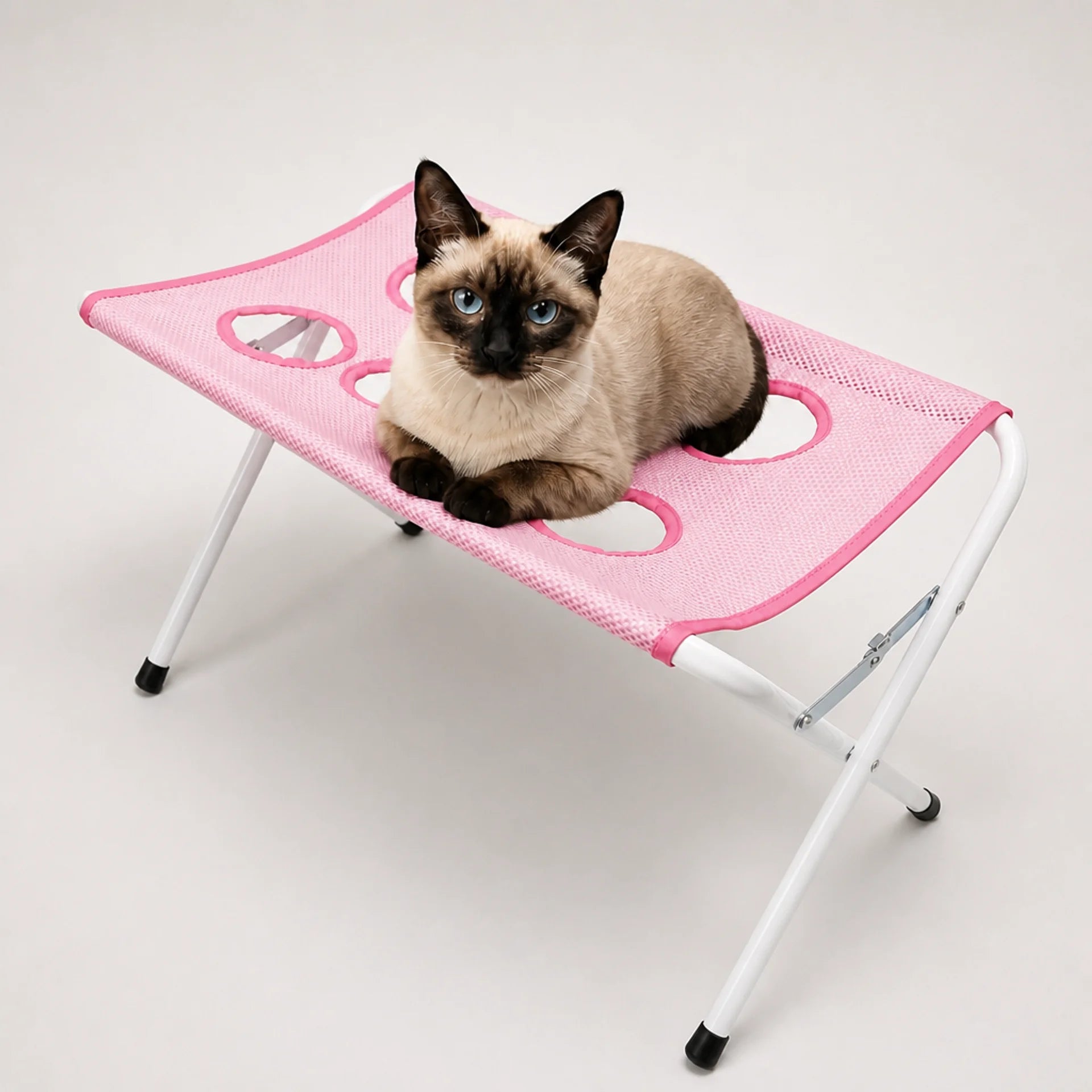 Foldable Cat Bath Stand, Mesh Grooming Support Rack for Cats & Small Pets