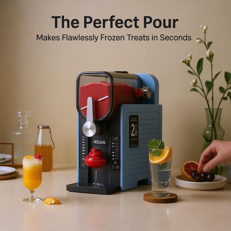 68oz Slushie Machine for Home, Automatic Frozen Drink Maker with Cooling System, Countertop Slush Maker for Slushies, Smoothies, Milkshakes & Frozen Cocktails, Self-Cleaning Function