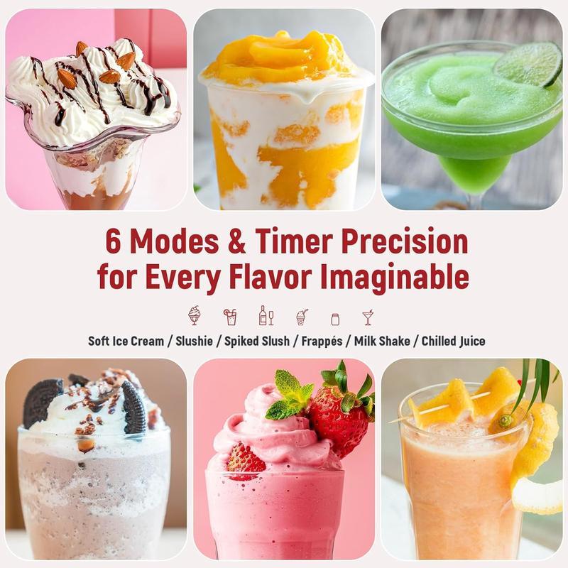 68oz Slushie Machine for Home, Automatic Frozen Drink Maker with Cooling System, Countertop Slush Maker for Slushies, Smoothies, Milkshakes & Frozen Cocktails, Self-Cleaning Function