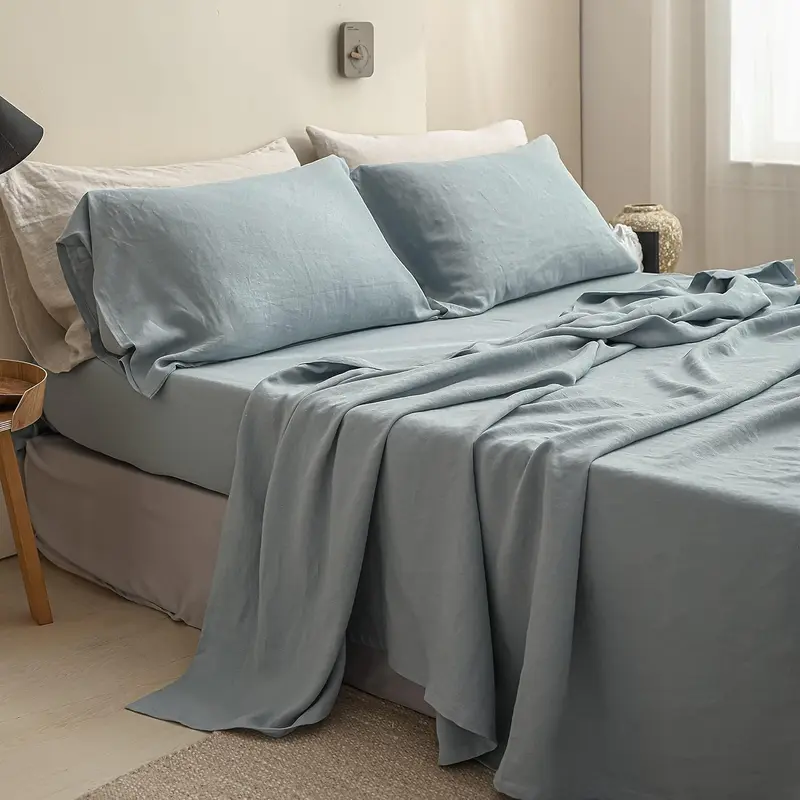 Simple&Opulence 100% Linen Sheets Set - Natural & Breathable