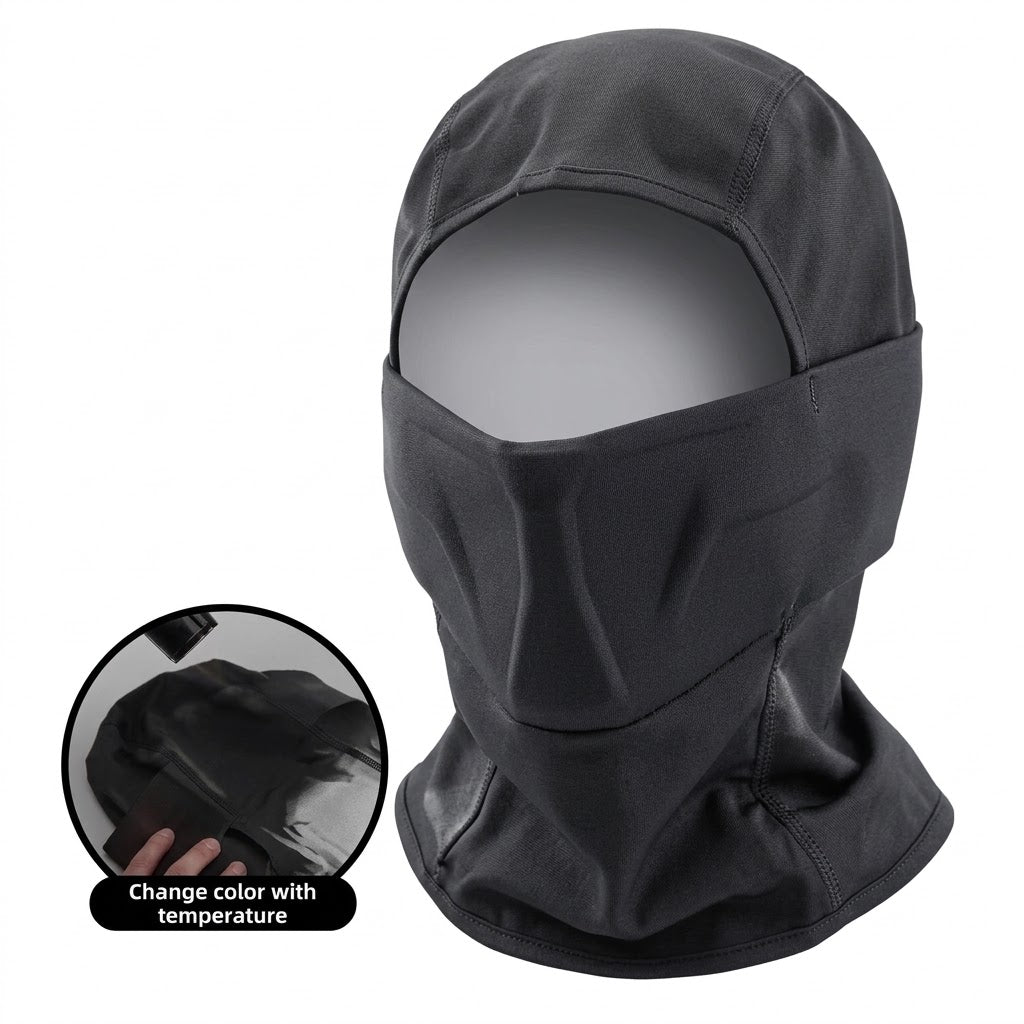Heat-Sensitive Color-Changing Balaclava,Full Face Winter Mask with Stretchy Comfortable Fit, Ski & Snowboard Hood for Men & Women