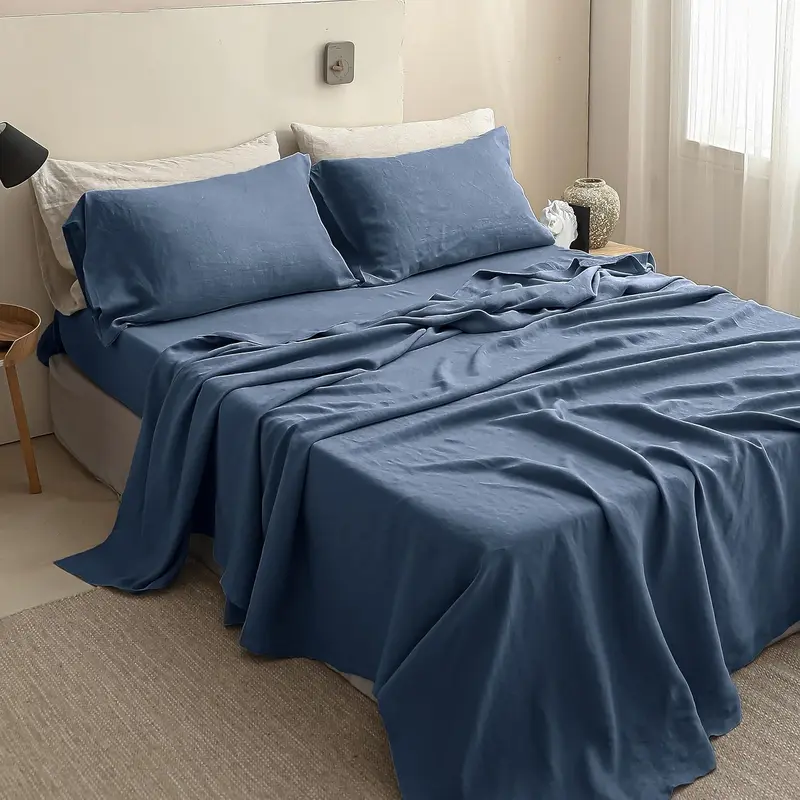 Simple&Opulence 100% Linen Sheets Set - Natural & Breathable