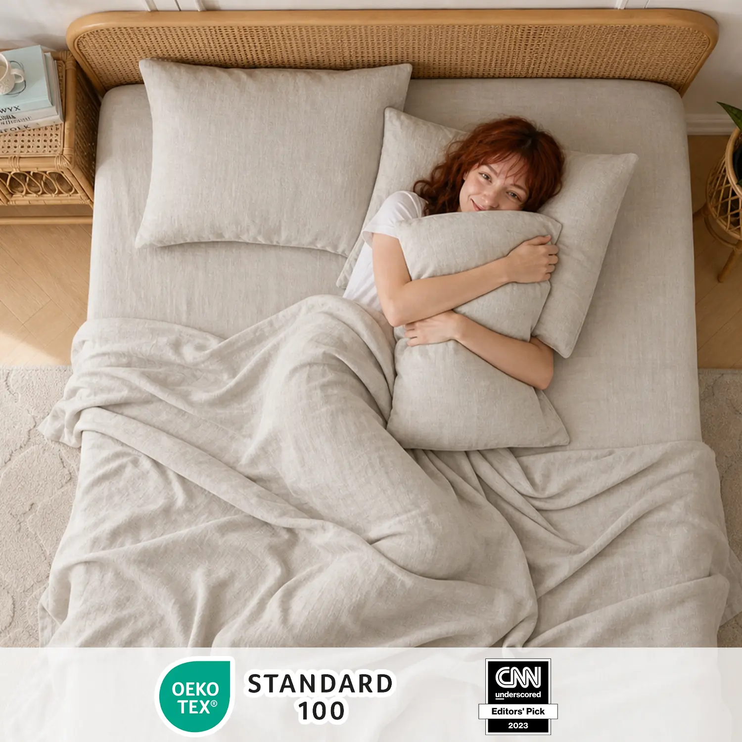 Simple&Opulence 100% Linen Sheets Set - Natural & Breathable