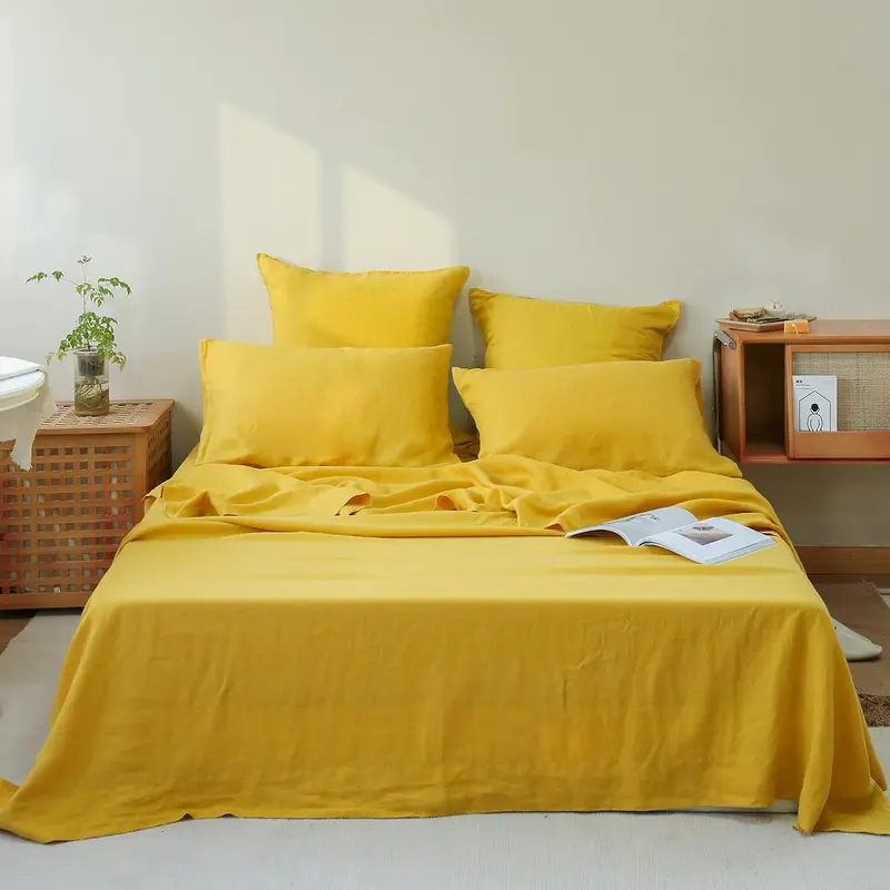Simple&Opulence 100% Linen Sheets Set - Natural & Breathable