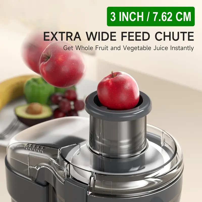 500W Centrifugal Juicer Machine – Powerful Juice Extractor with Wide Feed Chute, Easy Clean Design for Fruits & Vegetables