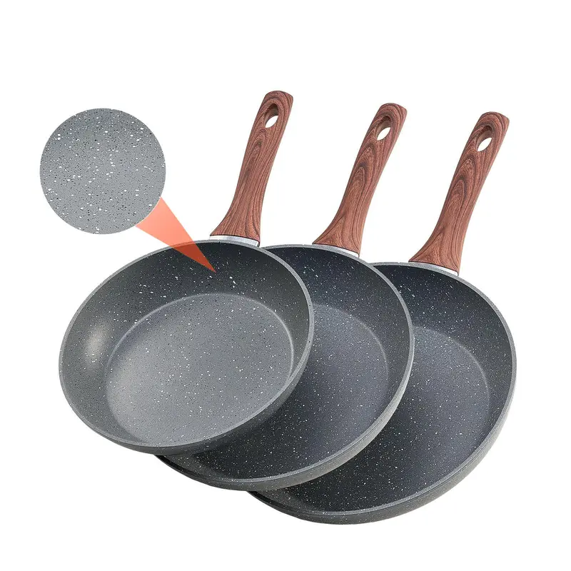 SENSARTE Nonstick Frying Pan Skillet with Lid, Omelet Pan with Cover, Healthy Egg Pan Chef's Pan, Kitchen Cooking Pan, PFOA Free (8inch + Glass Lid)