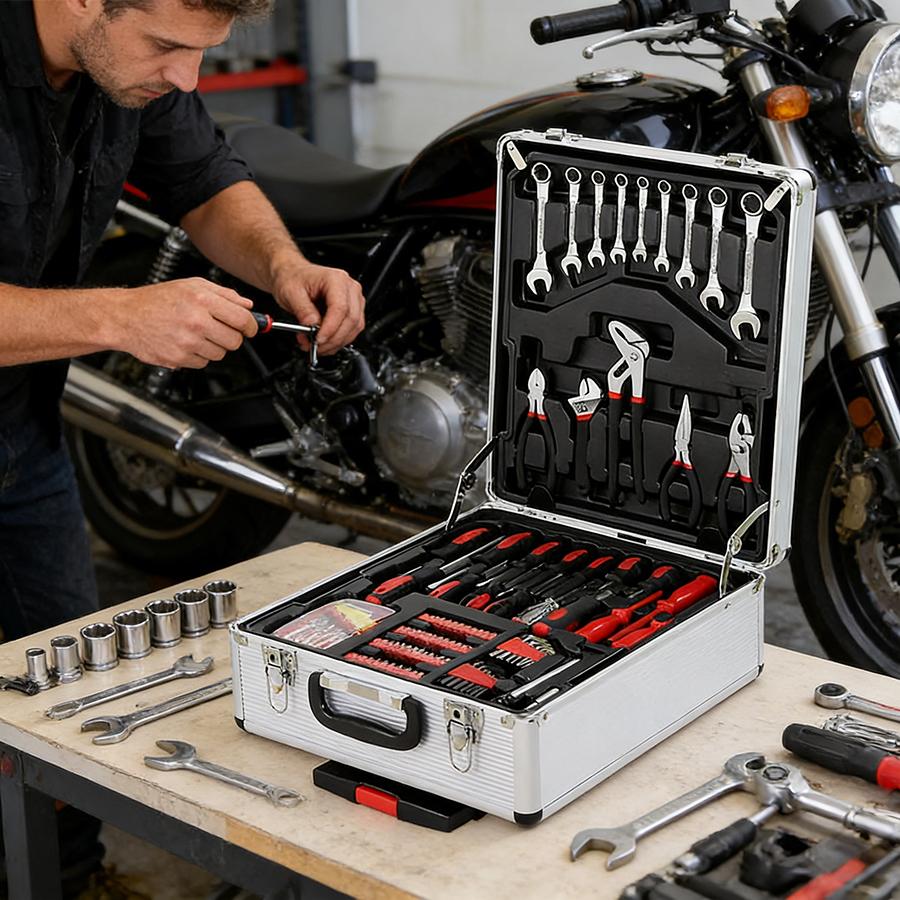 【DealsForYouDays】Bourvill 899PCS Tool Set,Aluminum Rolling Tool Chest with 4 Drawers,Complete Mechanic & Home Repair Kit,Father&rsquo;s Day Gift for Dad  Home Toolbox Kit Hand Tools #summerfinds