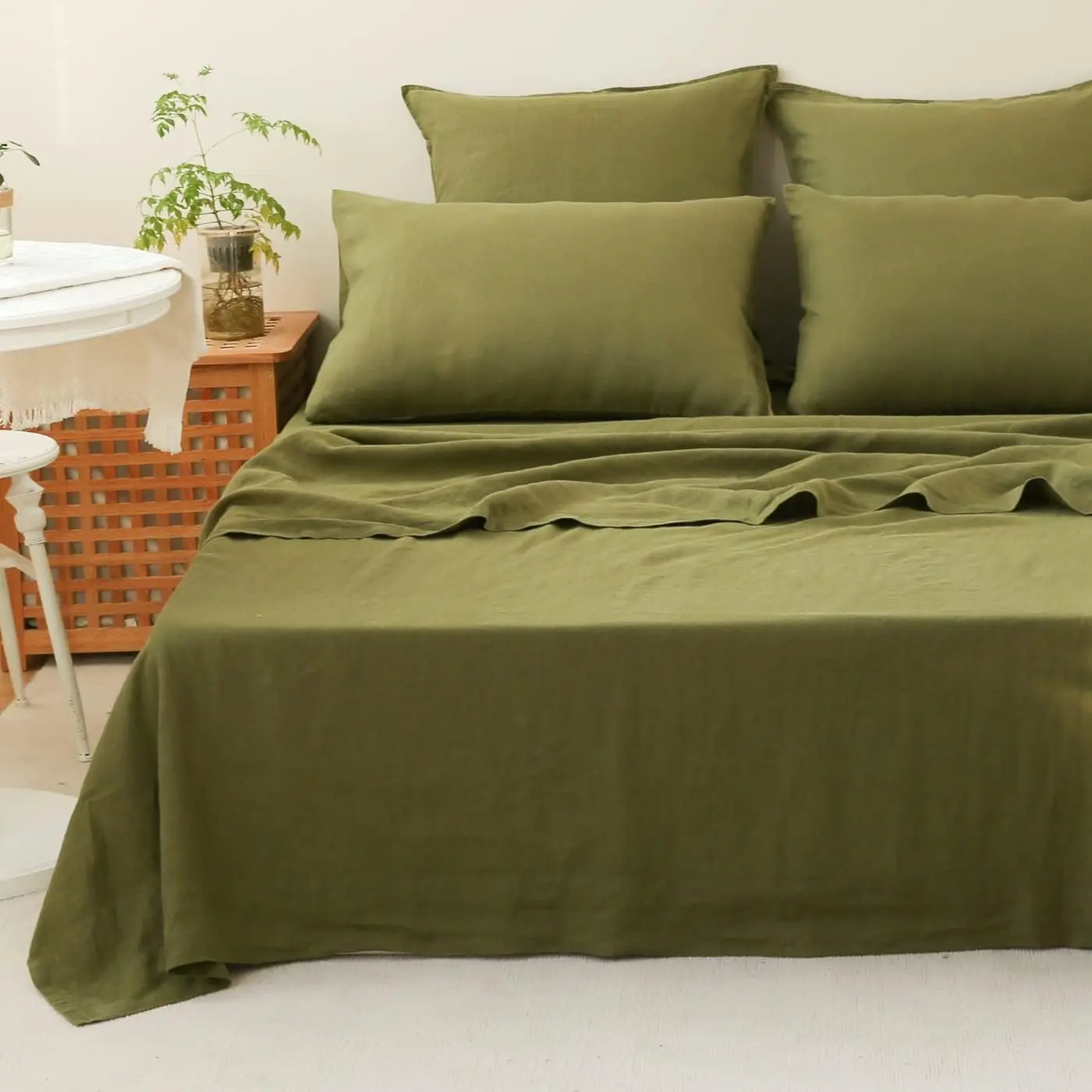 Simple&Opulence 100% Linen Sheets Set - Natural & Breathable