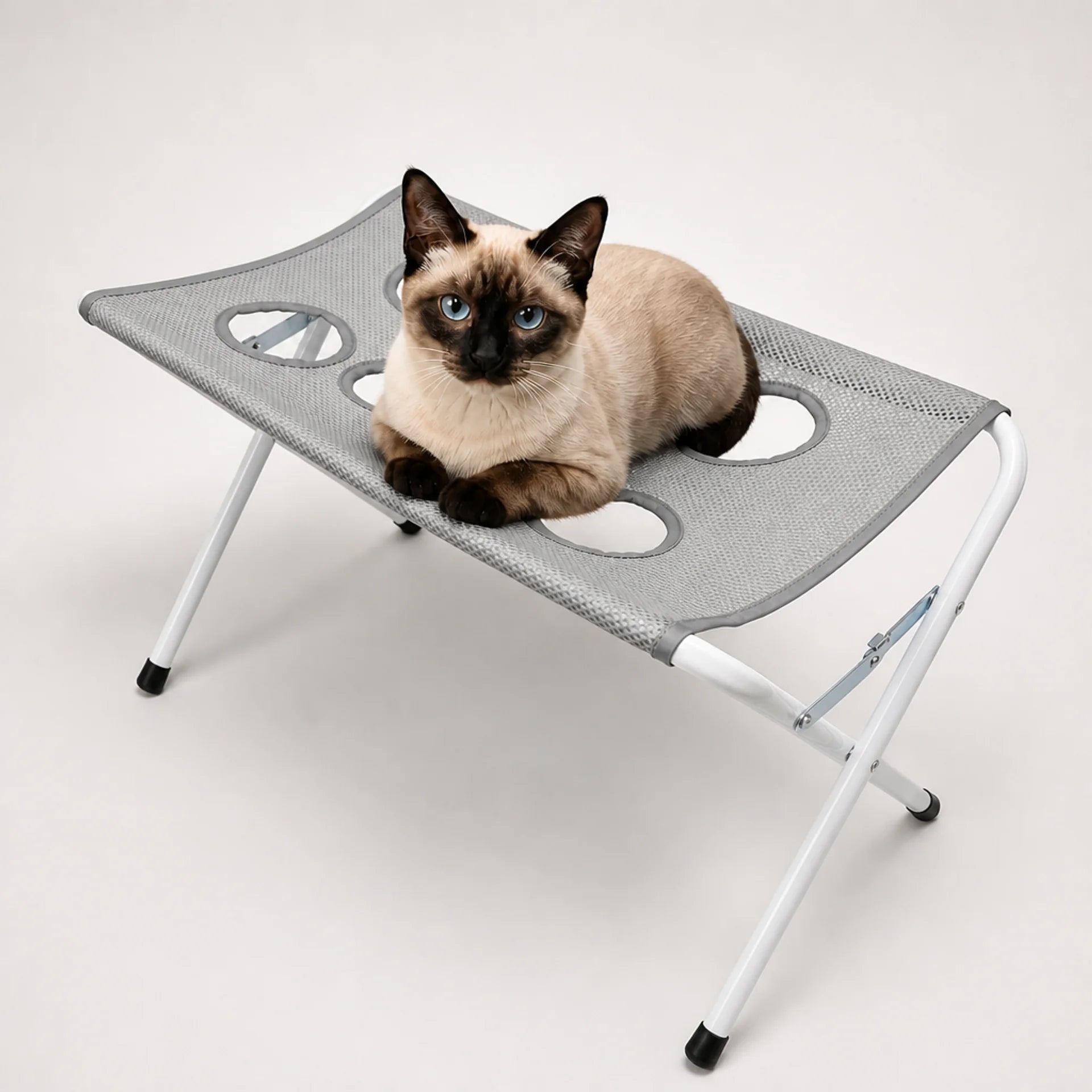 Foldable Cat Bath Stand, Mesh Grooming Support Rack for Cats & Small Pets