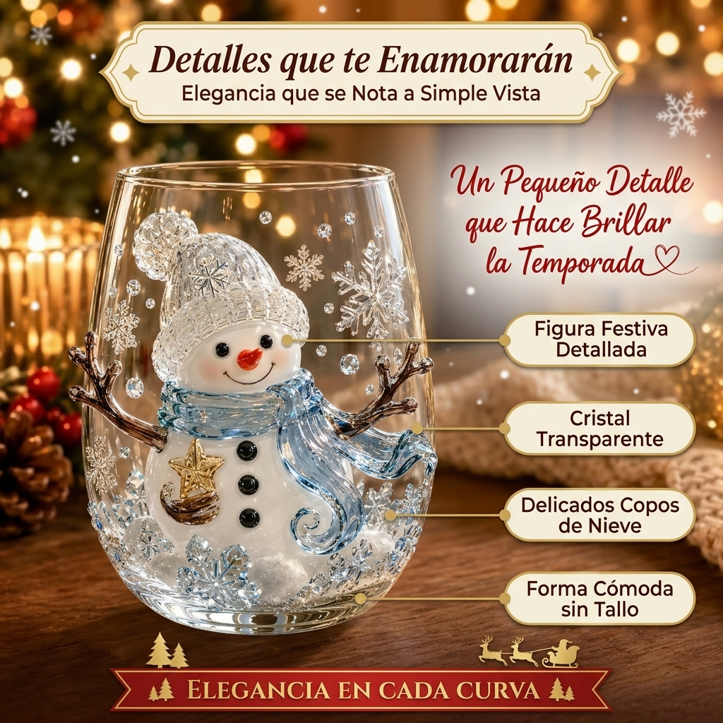 Christmas Glassware Set of 6, 3D Holiday Drinking Glasses with Six Different Festive Designs, Stemless Glass Cups for Christmas Dinner & Holiday Gatherings