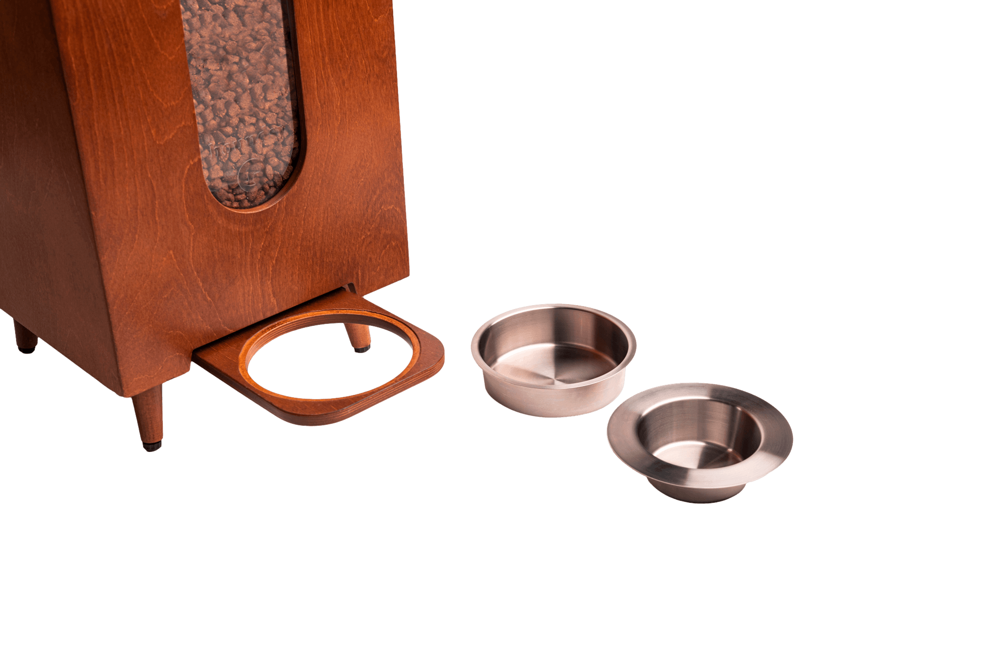 Aesthetic Dog Food Dispenser, Modern Automatic Kibble Feeder with Hidden Storage, Stylish Pet Station for Clean Home Spaces
