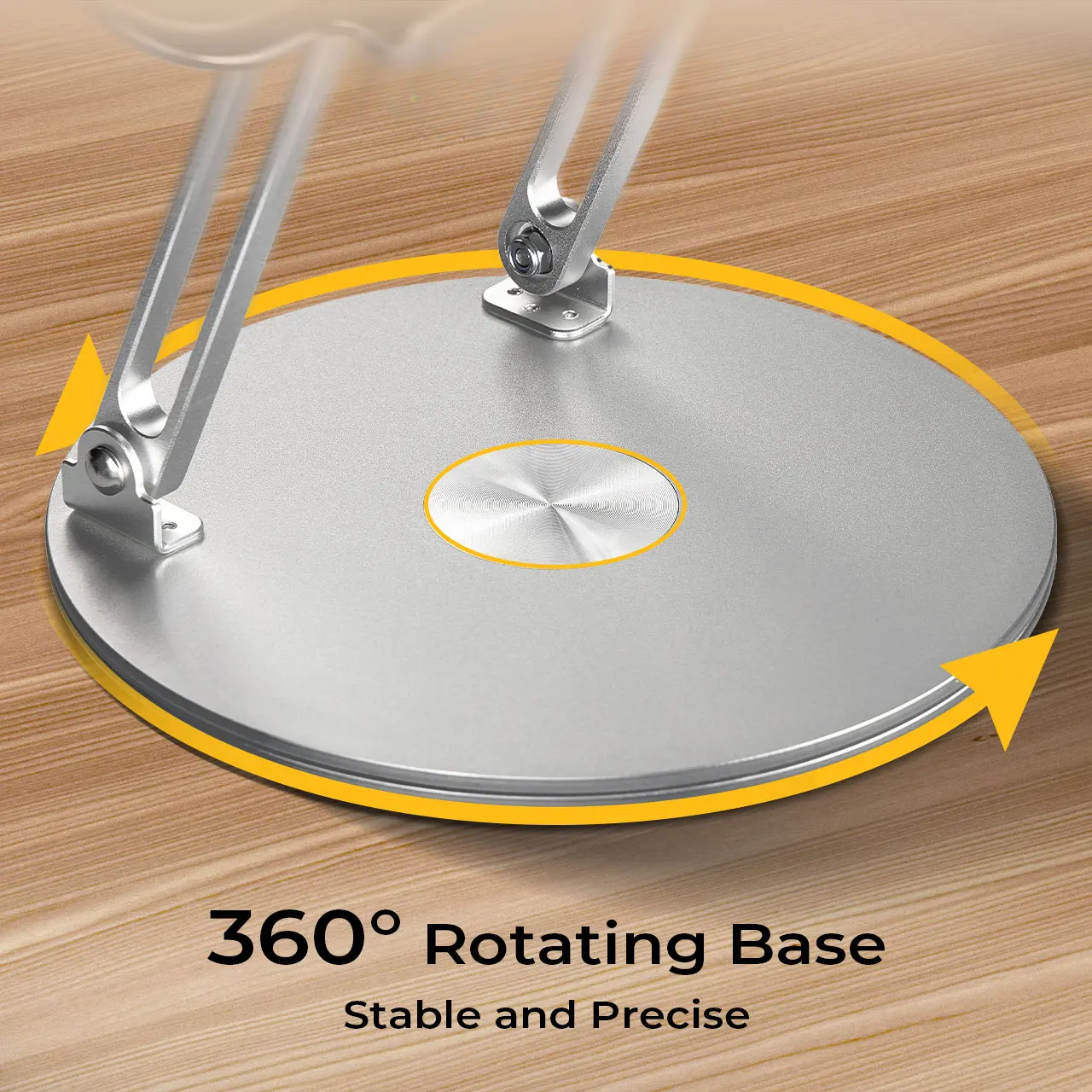 【360° Rotating Laptop Stand】Adjustable Foldable Aluminum Laptop Stand, 2-in-1 Multifunctional Laptop Stand Hub for Gaming laptop & Mobile stand,Gray