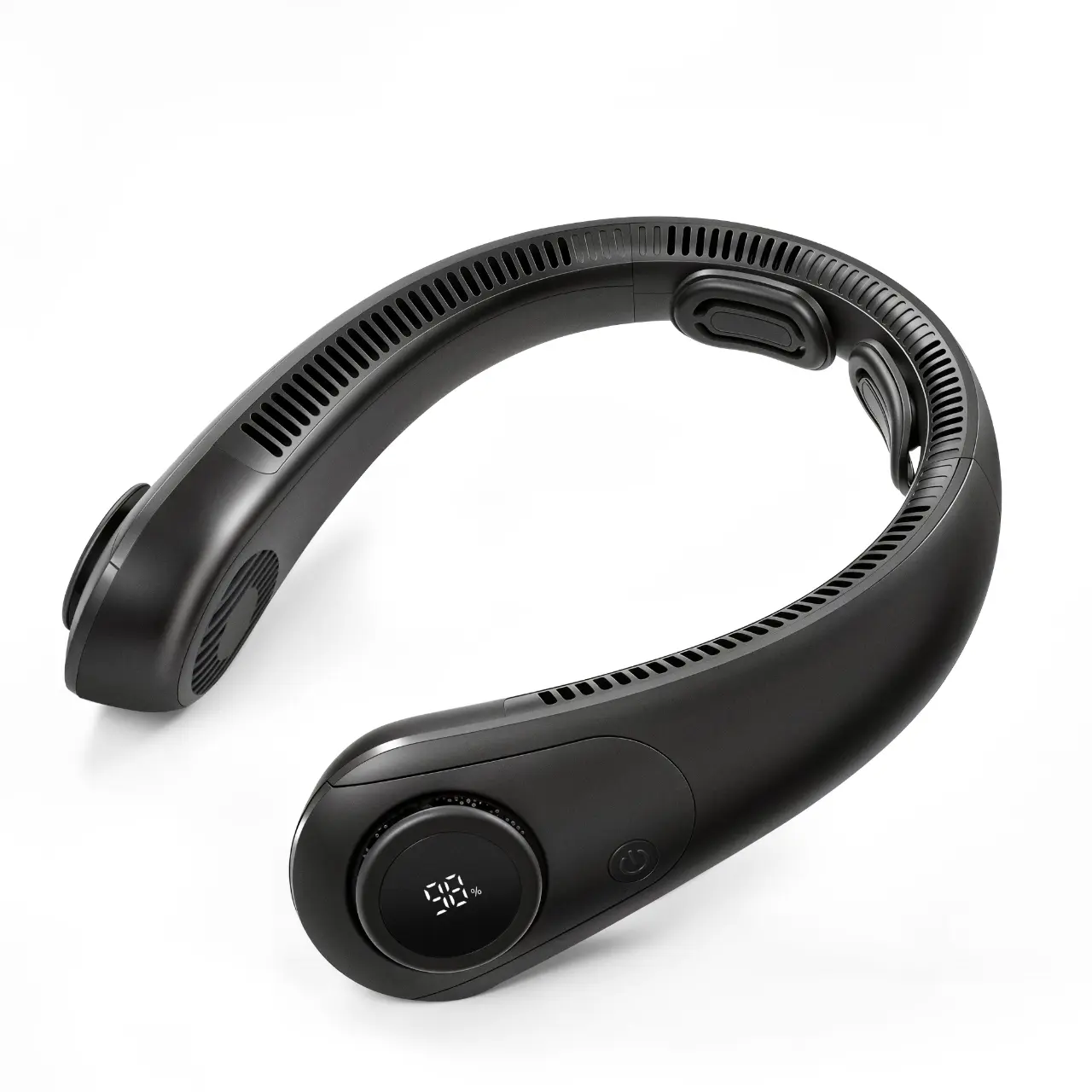 Hands-Free Portable Neck Fan, 5-Speed, LED Display, 5000mAh Rechargeable Wearable Cooling Personal Fan, Neck Support, Bladeless Neck Air Conditioner, Summer Gifts for Women/Men