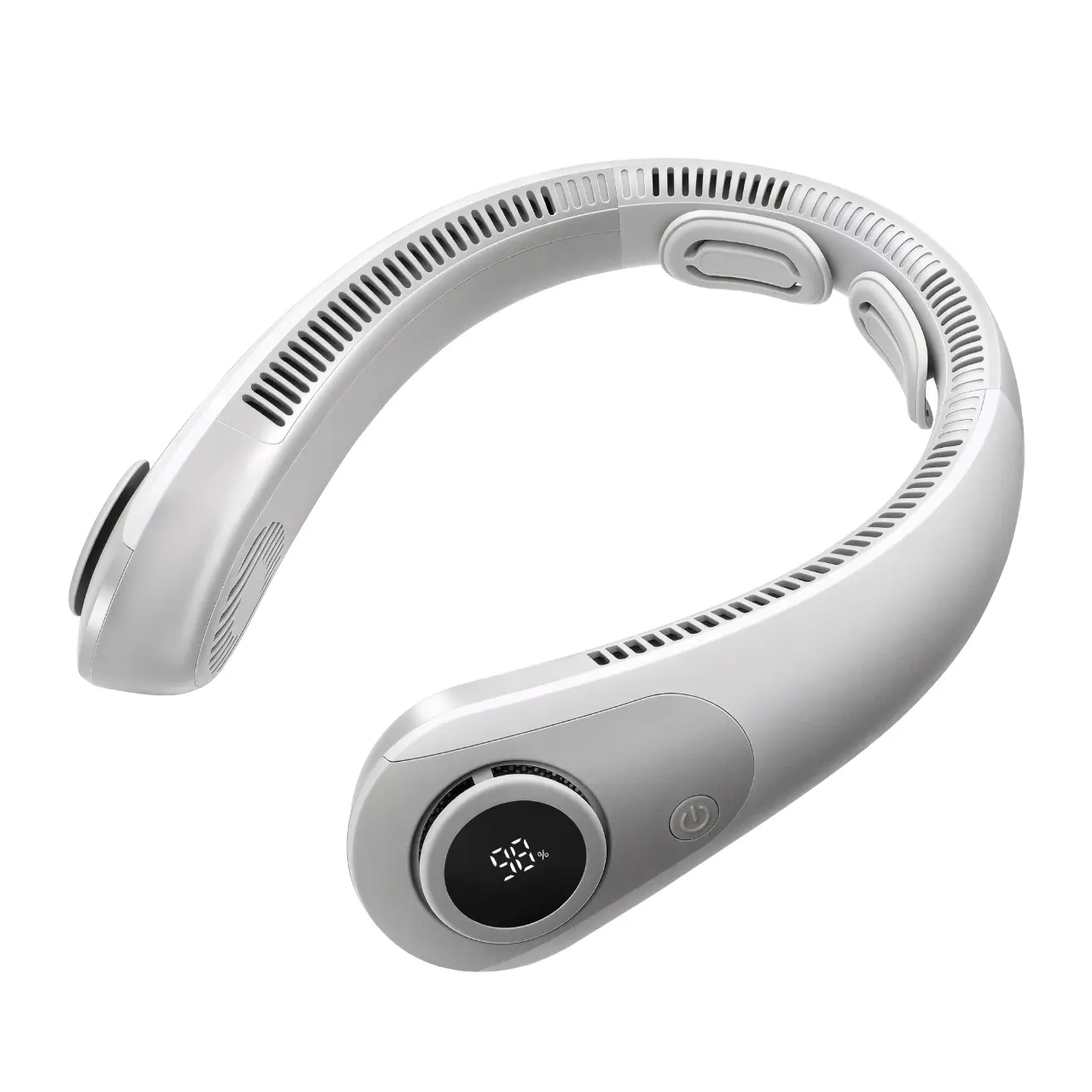 Hands-Free Portable Neck Fan, 5-Speed, LED Display, 5000mAh Rechargeable Wearable Cooling Personal Fan, Neck Support, Bladeless Neck Air Conditioner, Summer Gifts for Women/Men
