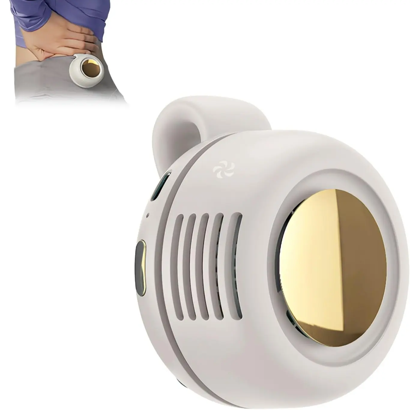 Portable Silent Mini Bladeless Electric Fan,Adjustable 3-speed Suspended Waist Fans,Phone Cooling Fan,Personal Fan,Rotating BodyFan Suitable for Outdoor Travel,fathersdaygift,rechargeable personal fan,handheld turbo fan,Perfect Gift