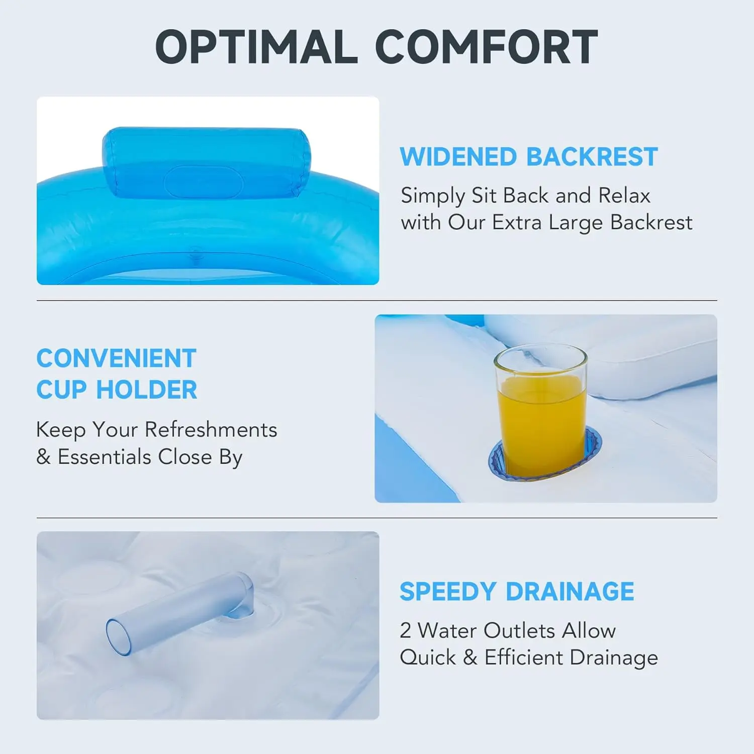 Inflatable Bathtub with Electric Air Pump & Bath Pillow Headrest Portable Blow Up Tub for Adults Durable PVC Material Indoor Outdoor Use Foldable Spa Cover Drainage Hose Cup Holder