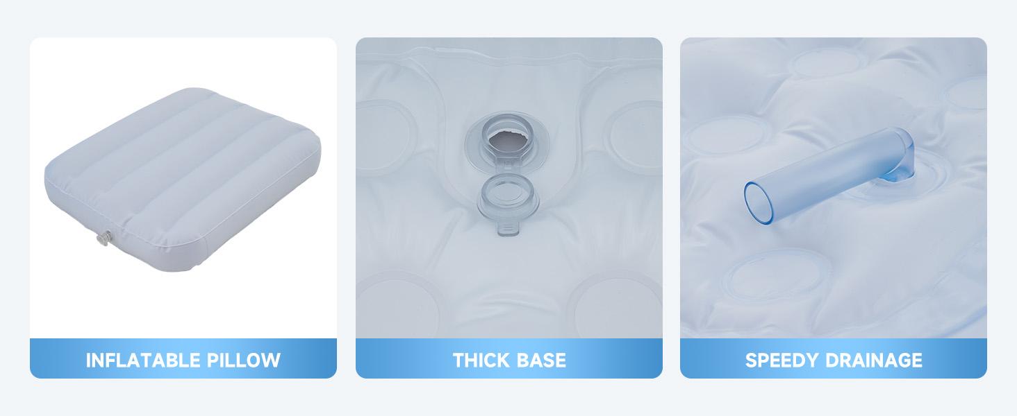 Inflatable Bathtub with Electric Air Pump & Bath Pillow Headrest Portable Blow Up Tub for Adults Durable PVC Material Indoor Outdoor Use Foldable Spa Cover Drainage Hose Cup Holder