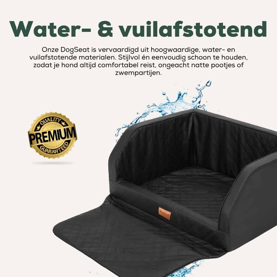 Luxury leather‑look car trunk pet travel basket with protective bumper flap, reinforced safety straps, padded comfort, machine‑washable for 1‑2 dogs.
