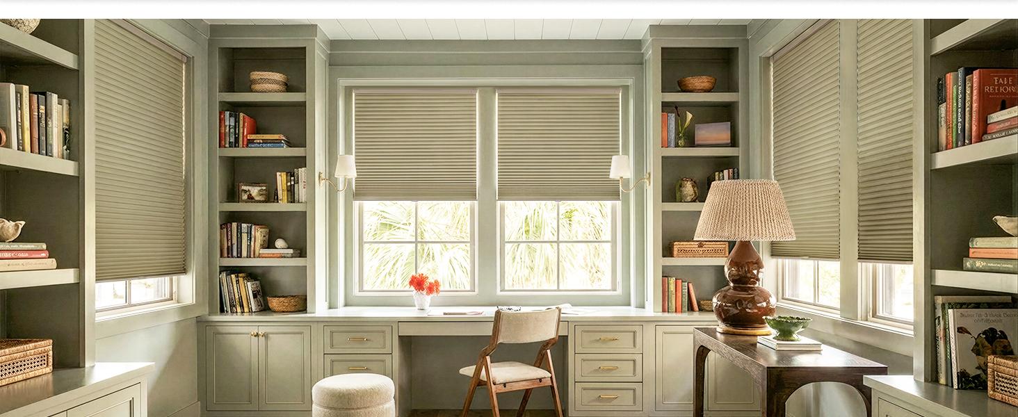 No Drill Cordless Cellular Shades - Easy Install Honeycomb Blinds for Windows, 20'' W x 48'' H, White Home & Kitchen