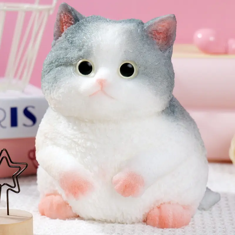 Large Taba Squishy Cat Squishy Dog Handmade Cute Cat DIY Squeeze Toy, Hyperreal Kawaii Cat Simulation Lovely Toy, Squeeze Autism Toys Stress Relidf toy, Silicone Pinch Cat