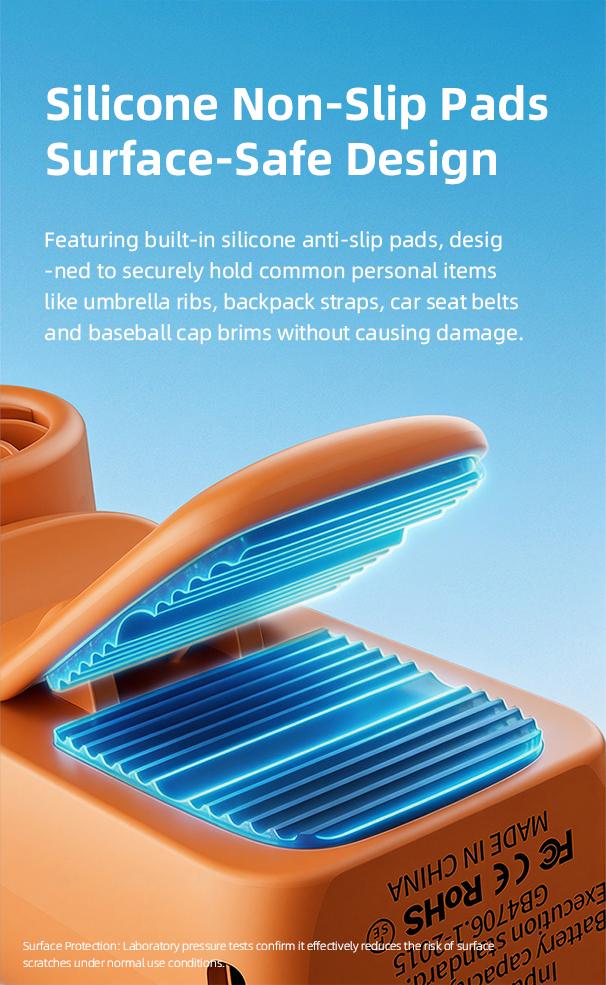 Lzaitai 3-in-1 Mini Portable Handheld Clip Cooling Fan - 3000mAh Rechargeable Battery, 5 Speeds, 180&deg; Adjustable Airflow, USB Powered, Ideal for Travel, Office, Travel Stuff, Portable Fans Essentials