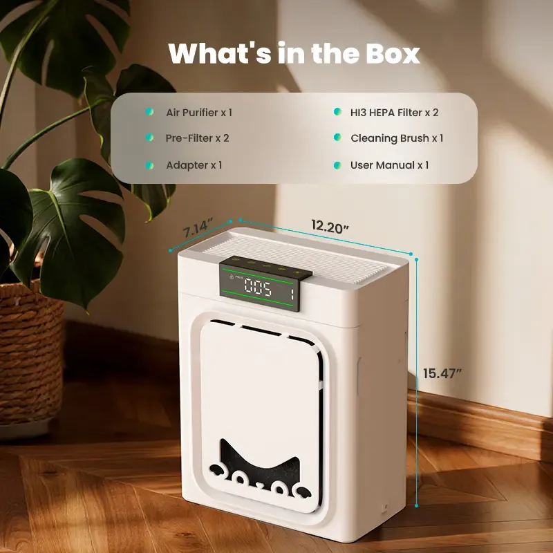Pet Air Purifier – Removes Pet Odors, Dander & Allergens for a Fresher Home