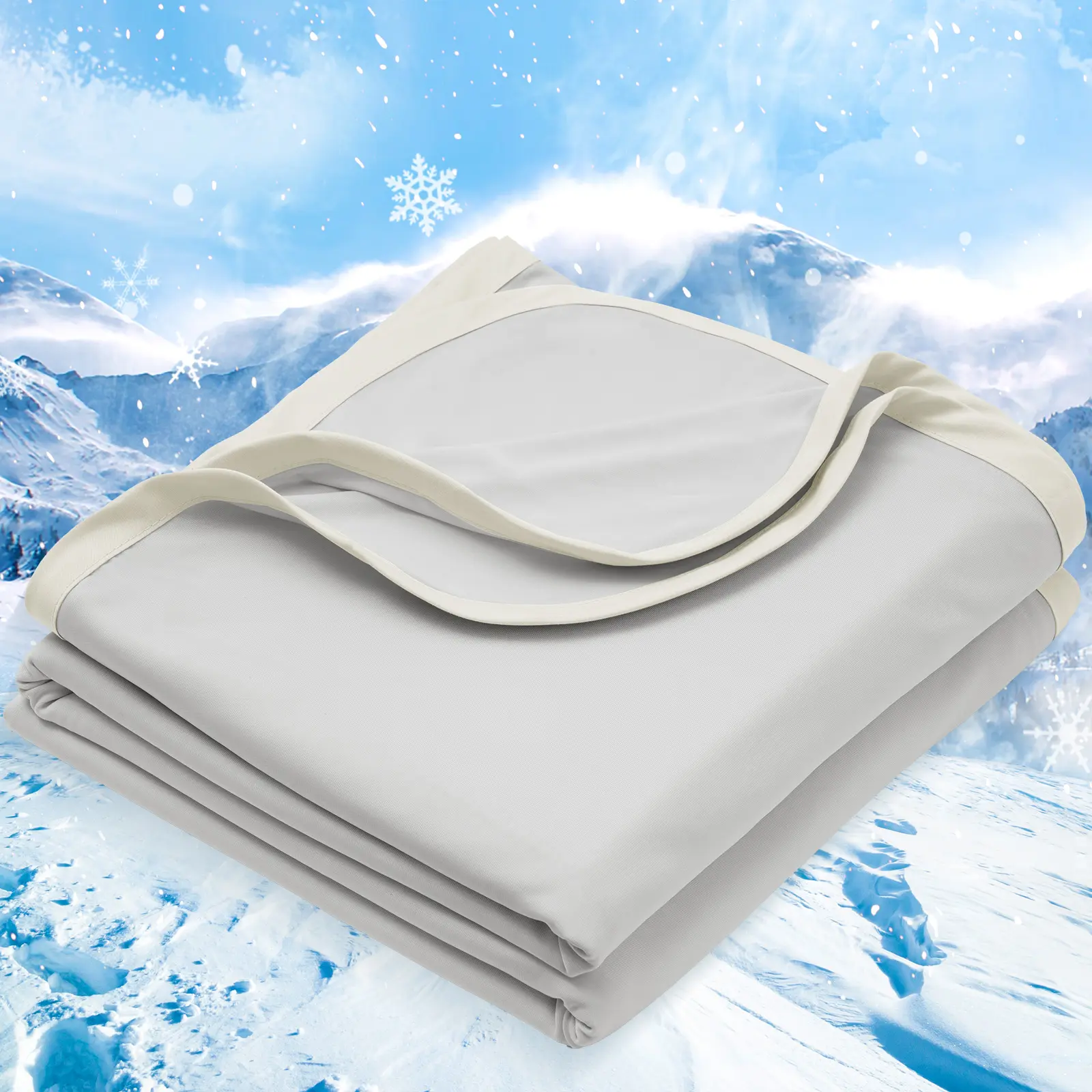 【Summer Sale】Double Cooling Blanket for Hot Sleepers, Arc-Chill Q-Max>0.5 with Double Cooling, Lightweight Summer Blanket Absorbs Heat to Keep Cool All Night for Night Sweats