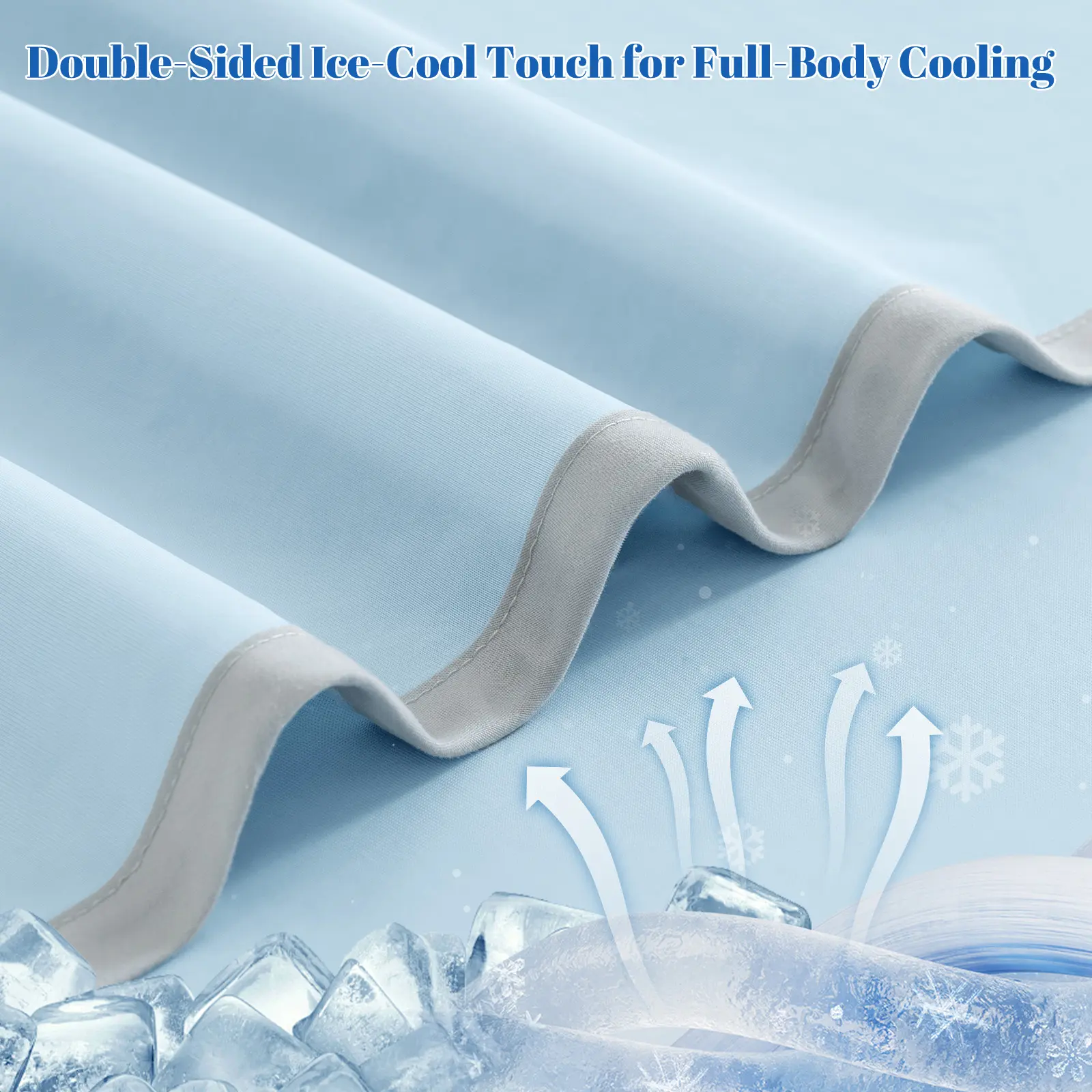 【Summer Sale】Double Cooling Blanket for Hot Sleepers, Arc-Chill Q-Max>0.5 with Double Cooling, Lightweight Summer Blanket Absorbs Heat to Keep Cool All Night for Night Sweats