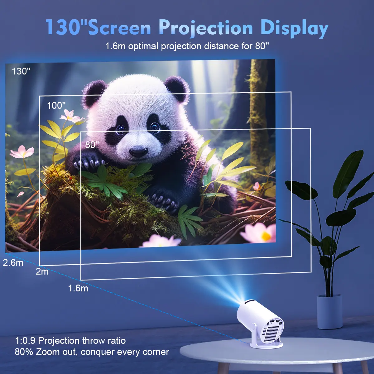 Magcubic HY300Pro Projector 290ANSI 1280x720P Grey