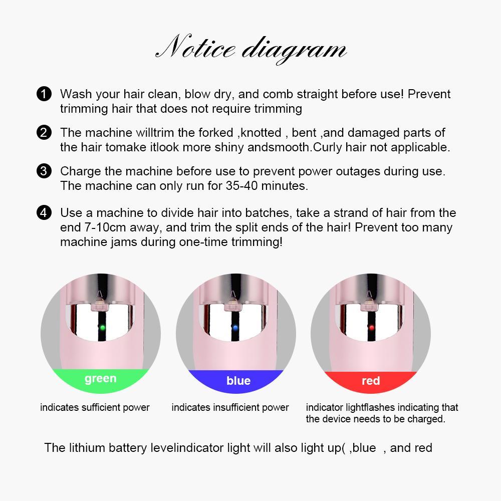USB Charging Hair Trimmer, Multi-Functional Electric Clipper, Portable Split Ends Trimmer, Home Use, Auto Hair Cutter, Gift Idea